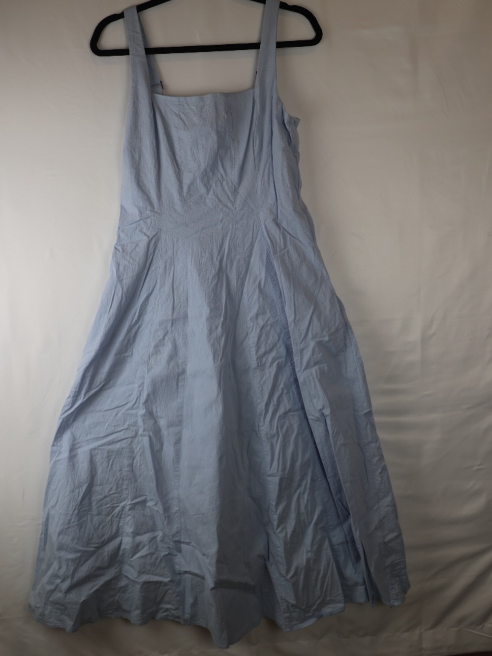 Abercrombie & Fitch Pale Blue Square-Neck Midi Dress